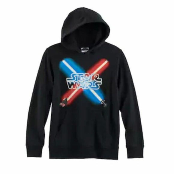 STAR WARS SABER PULLOVER HOODIE GLOW IN THE DARK - Picture 1 of 4